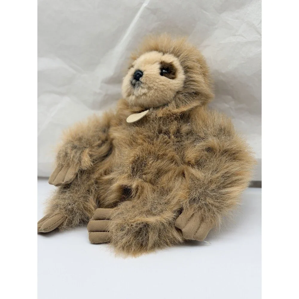 Aurora Miyoni Plush Tree Sloth Brown Furry Stuffed Animal Toy 9”